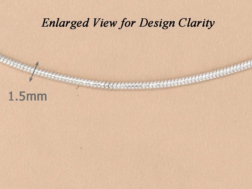 Clara Anti-Tarnish 92.5 Sterling Silver Silk Chain Necklace in 16 18 24 inches for Women & Girls