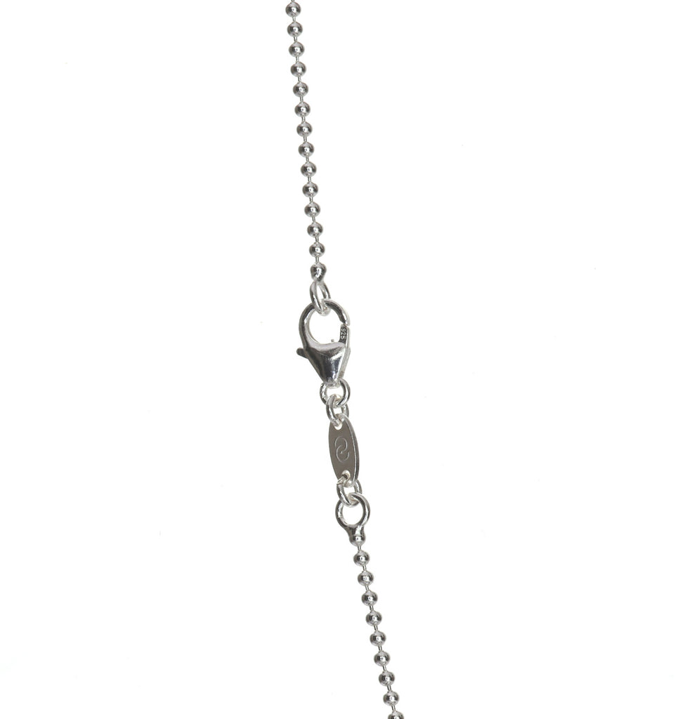 Clara Anti-Tarnish 92.5 Sterling Silver Ball Chain Necklace in 16 18 24 inches for Women & Girls