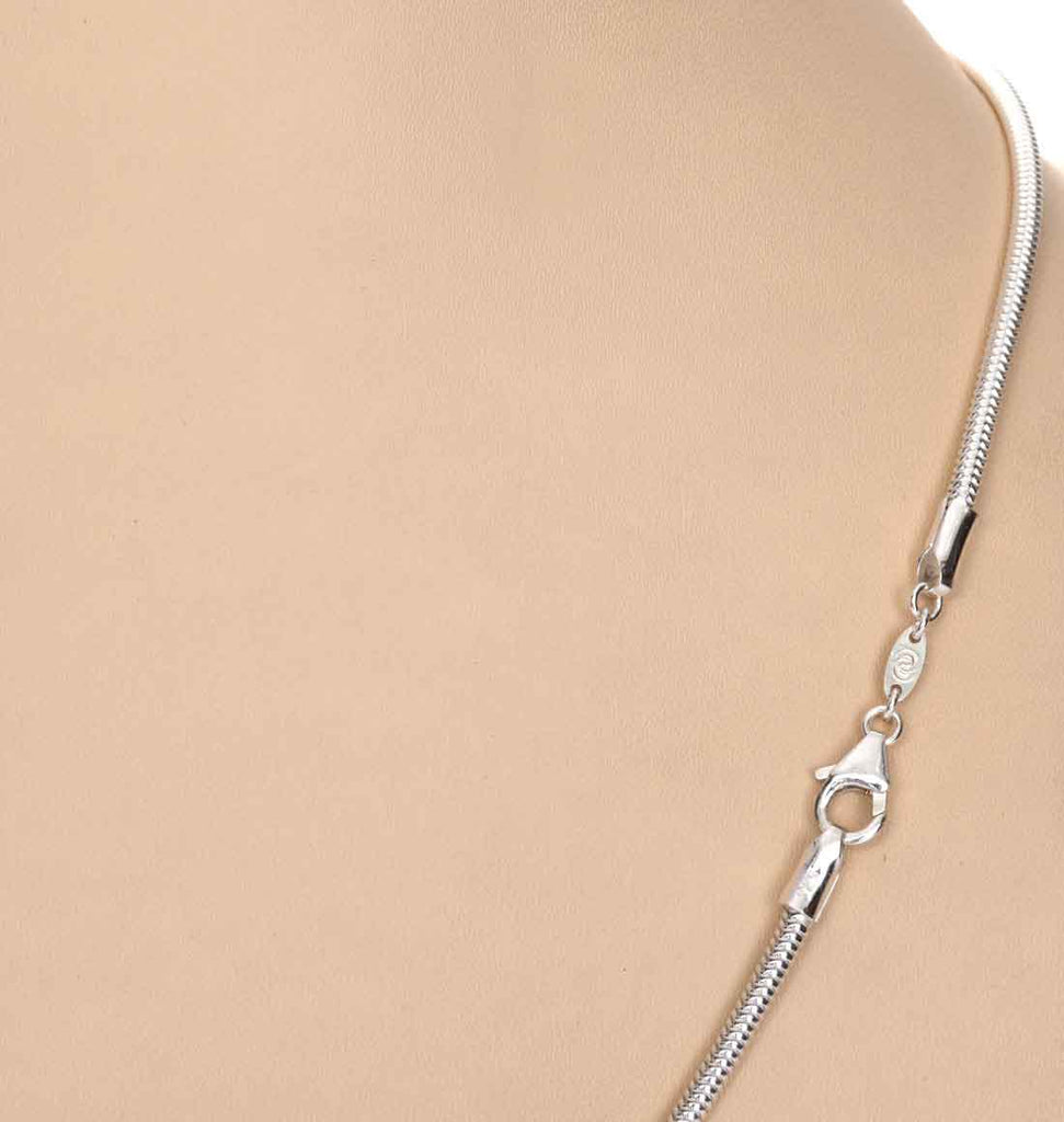 Clara Anti-Tarnish 92.5 Sterling Silver Snake Chain Necklace in 20 24 28 inches for Men & Boys