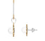 CLARA 925 Sterling Silver Pearl Lotus Pendant Earring Chain Jewellery Set | Gold Rhodium Plated | Gift for Women & Girls