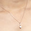 CLARA 925 Sterling Silver Pearl Rose Pendant With Chain Necklace | Rose Gold Rhodium Plated, Swiss Zirconia | Gift for Women & Girls