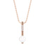 Silver Pearl Rose Pendant Chain Necklace