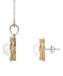 CLARA 925 Sterling Silver Real Pearl Knot Pendant Earring Chain Jewellery Set | Gold Rhodium Plated | Gift for Women & Girls