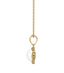 CLARA 925 Sterling Silver Real Pearl Aki Pendant With Chain Necklace | Gold Rhodium Plated | Gift for Women & Girls