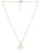 CLARA 925 Sterling Silver Pearl Asuka Pendant Earring Chain Jewellery Set | Gold Rhodium Plated, Swiss Zirconia | Gift for Women & Girls