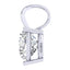 Clara 92.5 Sterling silver White Gold Plated Heart Solitaire Pendant Chain Necklace For Women & Girls