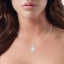 Clara 92.5 Sterling silver White Gold Plated Heart Solitaire Pendant Chain Necklace For Women & Girls