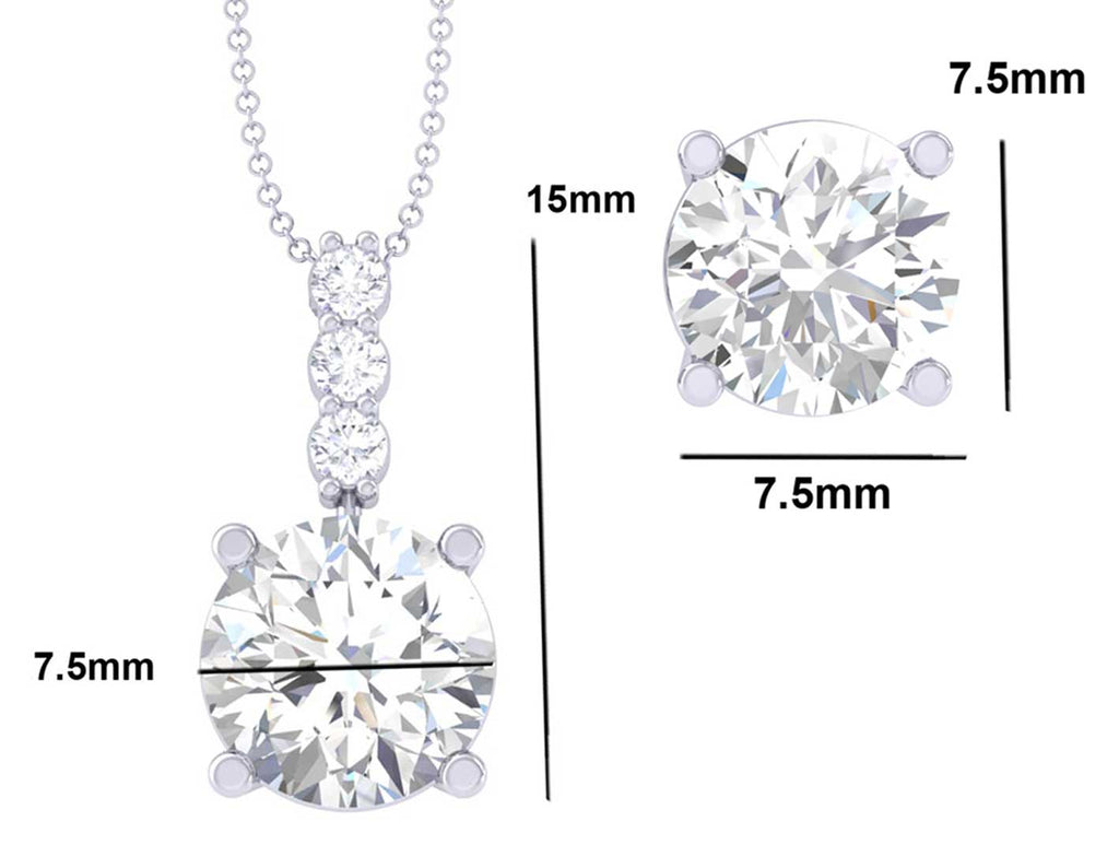 Clara-92.5-Sterling-Silver-Round-Brilliant-Solitaire-Pendant-Earring-Jewellery-Set-Gift-for-Women-&-Girls