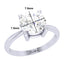 Clara 92.5 Sterling Silver White Gold Plated Round Brilliant Diamond Cut Zirconia Solitaire Ring For Women & Girls