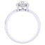 Clara 92.5 Sterling Silver White Gold Plated Round Brilliant Diamond Cut Zirconia Solitaire Ring For Women & Girls