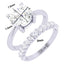 Clara 92.5 Sterling Silver Round Brilliant Solitaire Ring with Band Gift for Women & Girls