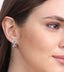 Clara 925 Sterling Silver and Cubic Zirconia Hoop Juno Earring