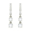 Clara 925 Sterling Silver and Cubic Zirconia Dangle & Drop Remi Earring With Screw Back for Women & Girls