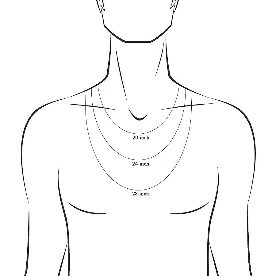 Clara Anti-Tarnish 92.5 Sterling Silver Rope Chain Necklace in 20 24 28 inches for Men & Boys