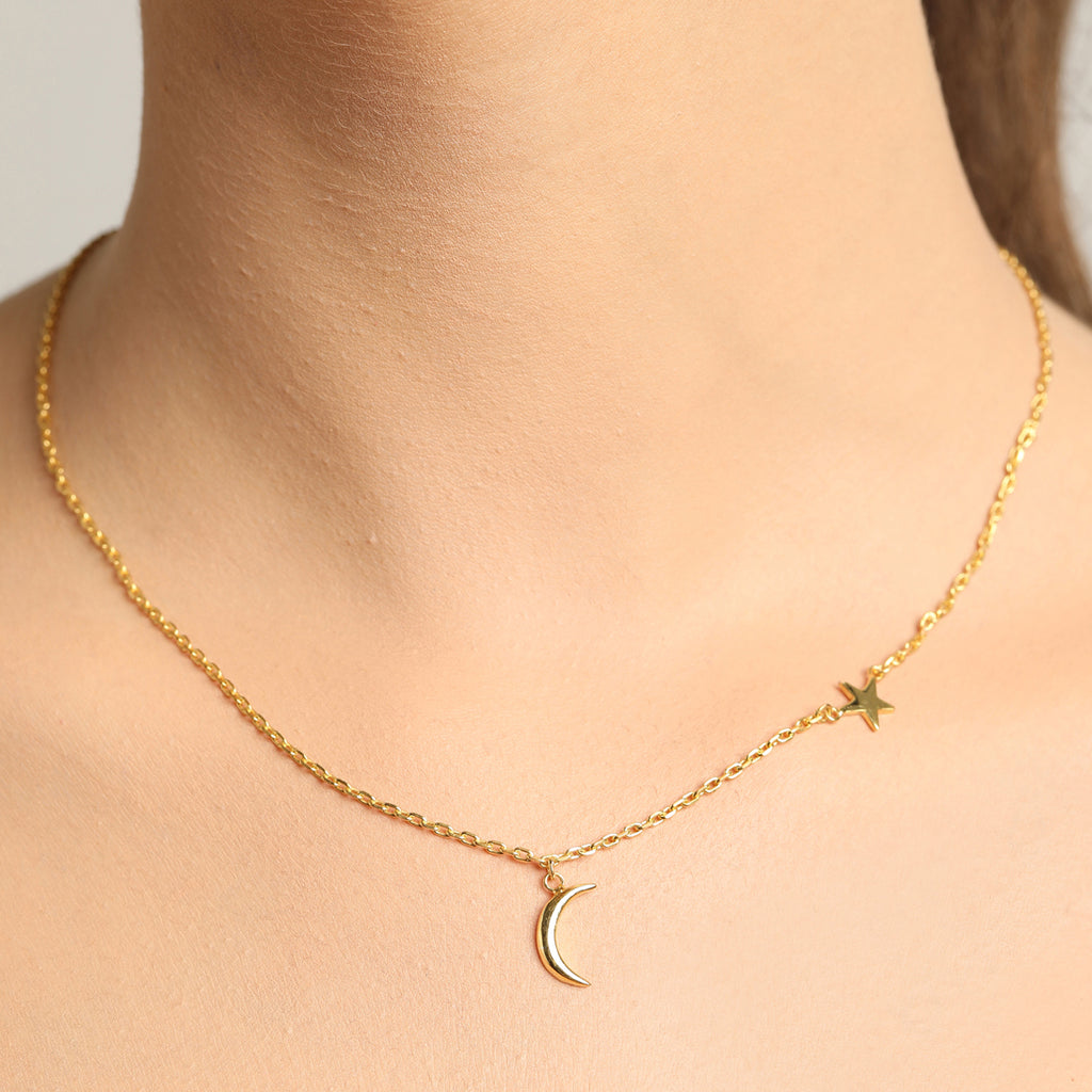 CLARA 925 Sterling Silver Minimal Charm Necklace Chain