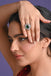 Clara 925 Sterling Silver Emerald Adjustable Cocktail Ring