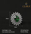 Clara 925 Sterling Silver Emerald Adjustable Cocktail Ring