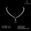 Clara 925 Sterling Silver Solitaire Green Necklace