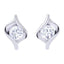 Clara Made with Swiss Zirconia 925 Sterling Silver Platinum Plated Mia Solitaire Earring Gift For Women & Girls