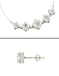 5 Stone Silver Chain Pendant with Earring