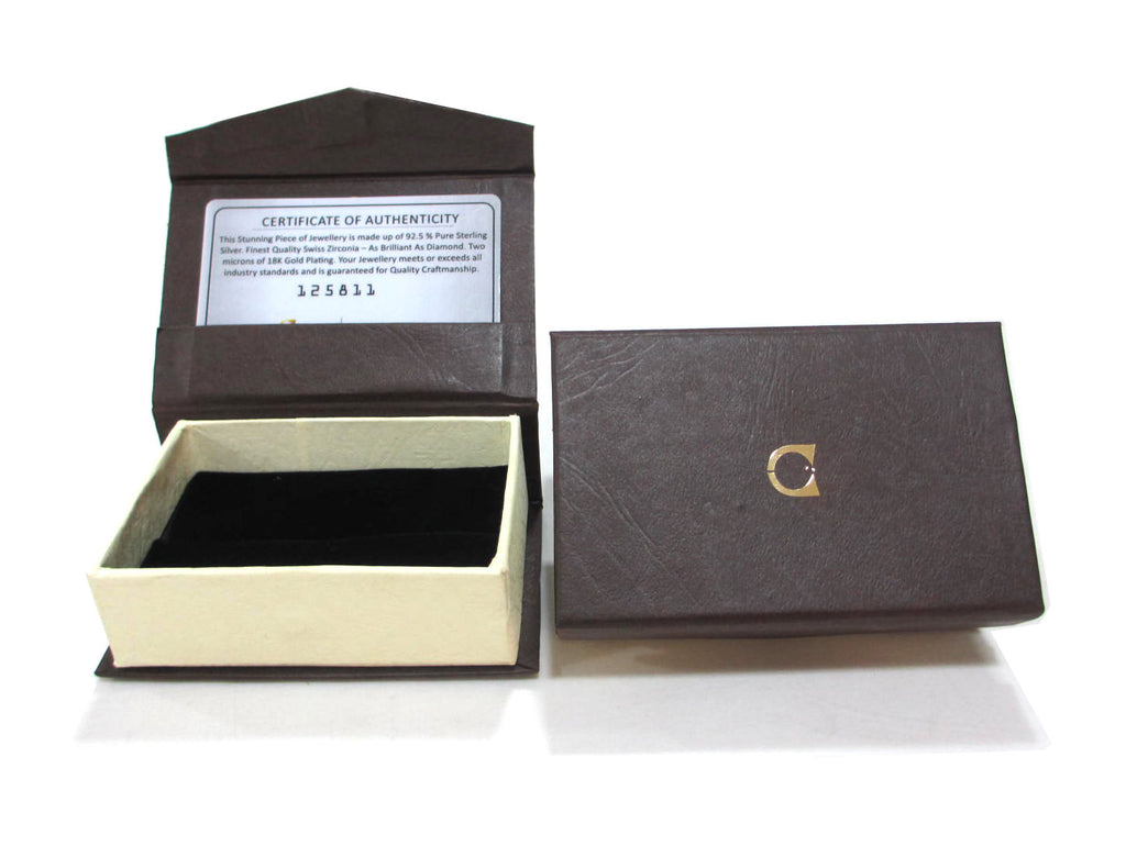 CLARA 925 Sterling Silver Rhodium Plated Cubic Zirconia Pendant with Chain Gift for Women & Girls