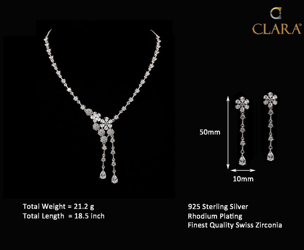 Clara 925 Sterling Silver Anaya Necklace