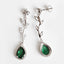 Clara 925 Sterling Silver Leafy Green Dangler Earrings