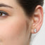 CLARA 925 Sterling Silver Swiss Zirconia Pear Earring With Screw Back Gift for Women and Girls