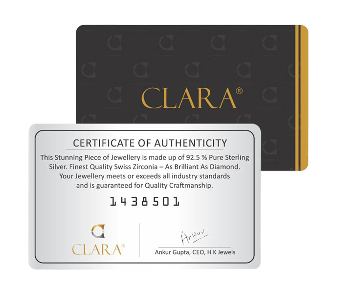 CLARA 925 Sterling Silver Solitaire Bangle Swiss Zirconia Rhodium Plated Gift for Women and Girls
