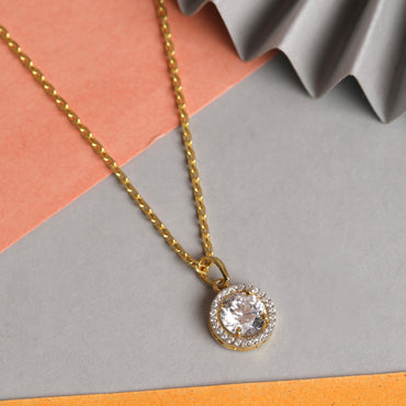 CLARA 925 Sterling Silver Talia Pendant Chain Necklace 