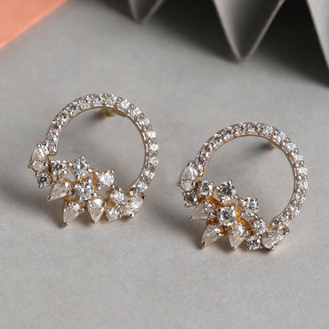 CLARA 925 Sterling Silver Tica Earrings with Screw Back 