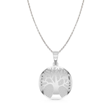 CLARA 925 Sterling Silver Tree of Life Pendant Chain Necklace 