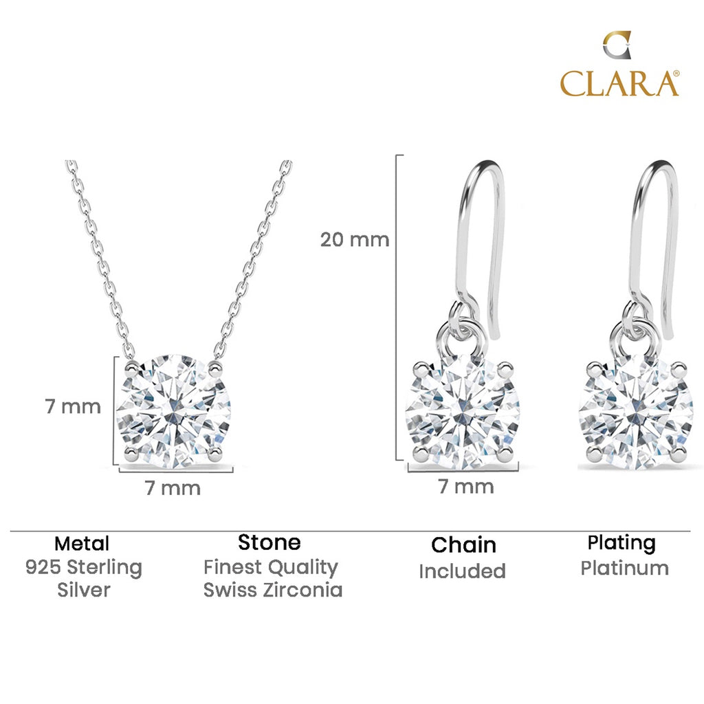 Silver Gia Classic Solitaire Jewellery Set