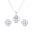 Silver Dainty Clover Jewellery Set 