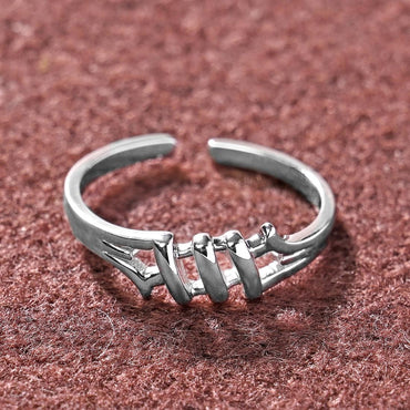 CLARA Pure 925 Sterling Silver Step Finger Ring 