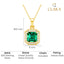 Silver Amati Green Solitaire Pendant Chain