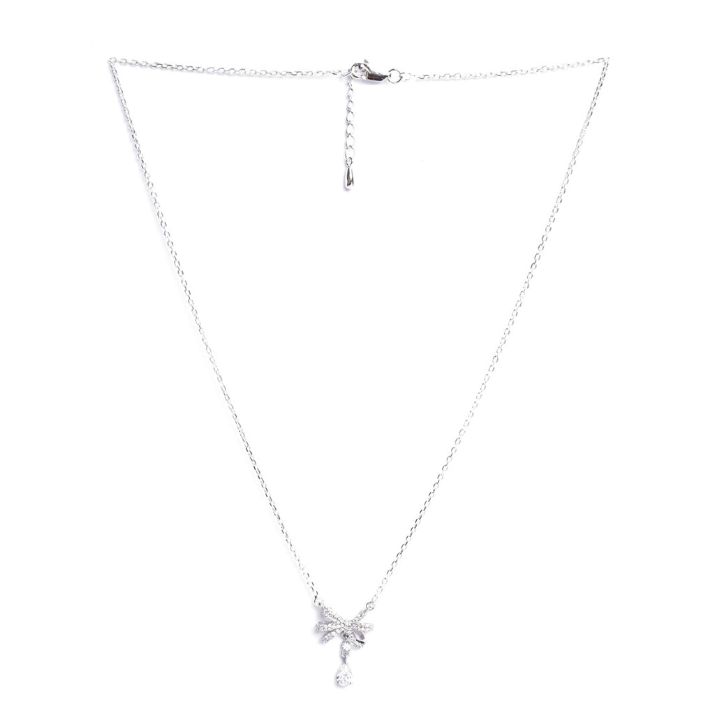 Silver Bow Knot Pendant Chain