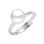 Silver Mazzi Real Pearl Size Adjustable Ring