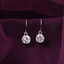 Silver Gia Classic Solitaire Dangle Drop Earrings