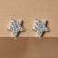 CLARA 925 Sterling Silver Star Studs Earrings Rhodium Plated, Swiss Zirconia Gift for Women & Girls