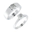 CLARA Pure 925 Sterling Silver Luca Adjustable Couple Band, Promise Rings for Lovers