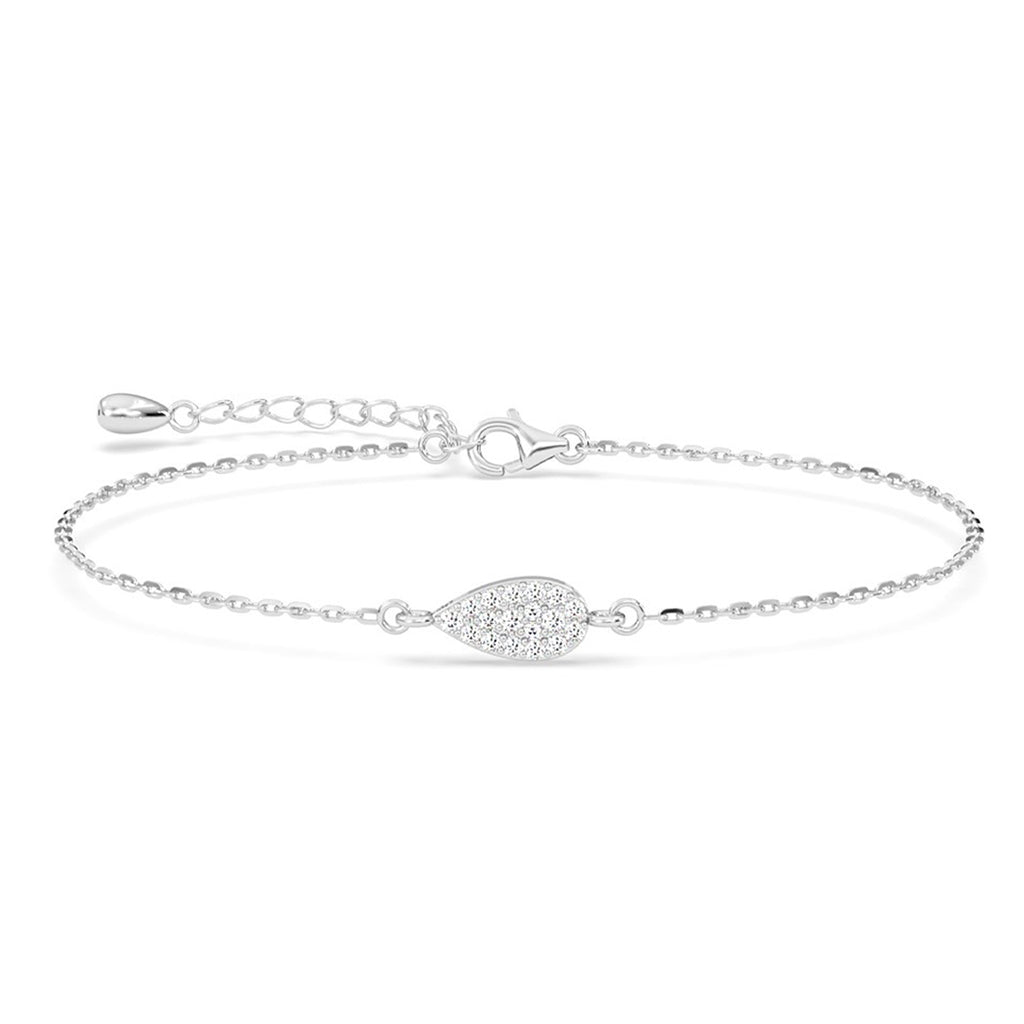 Silver Foglia Leaf Bracelet