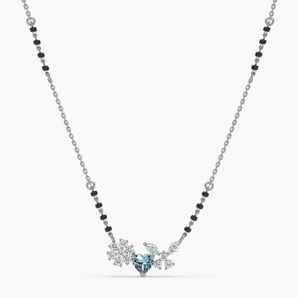 Silver Wamika Heart Solitaire Mangalsutra