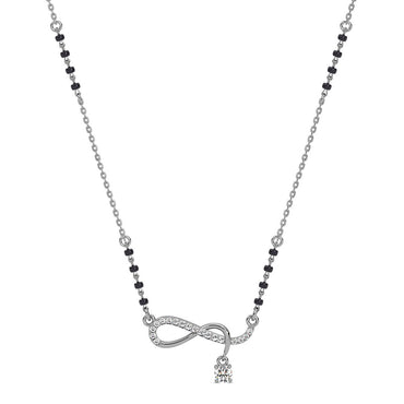 Silver Twisted Infinity Mangalsutra