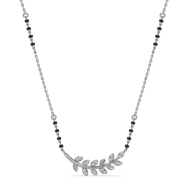 Silver Rimsha Leafy Mangalsutra