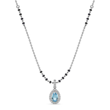 Silver Drishti Teardrop shaped Mangalsutra