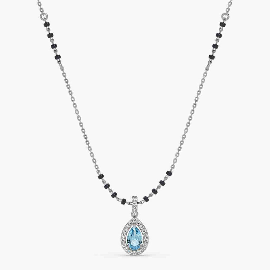 Silver Drishti Teardrop shaped Mangalsutra