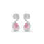 Silver Gioia Pink Earrings