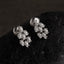 CLARA 925 Sterling Silver Swiss Zirconia Daisy Earring With Screw Back Gift for Women and Girls