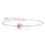 Silver Pink Solitaire Bracelet